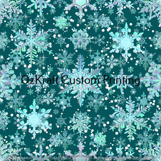 Snowflakes UPF 50+ Sun Protection, Custom Fabric, Wonderfold/Joymor/Rainbow Baby Canopy