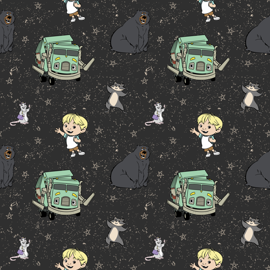 Garbage Truck UPF 50+ Sun Protection, Custom Fabric, Wonderfold/Joymor/Rainbow Baby Canopy