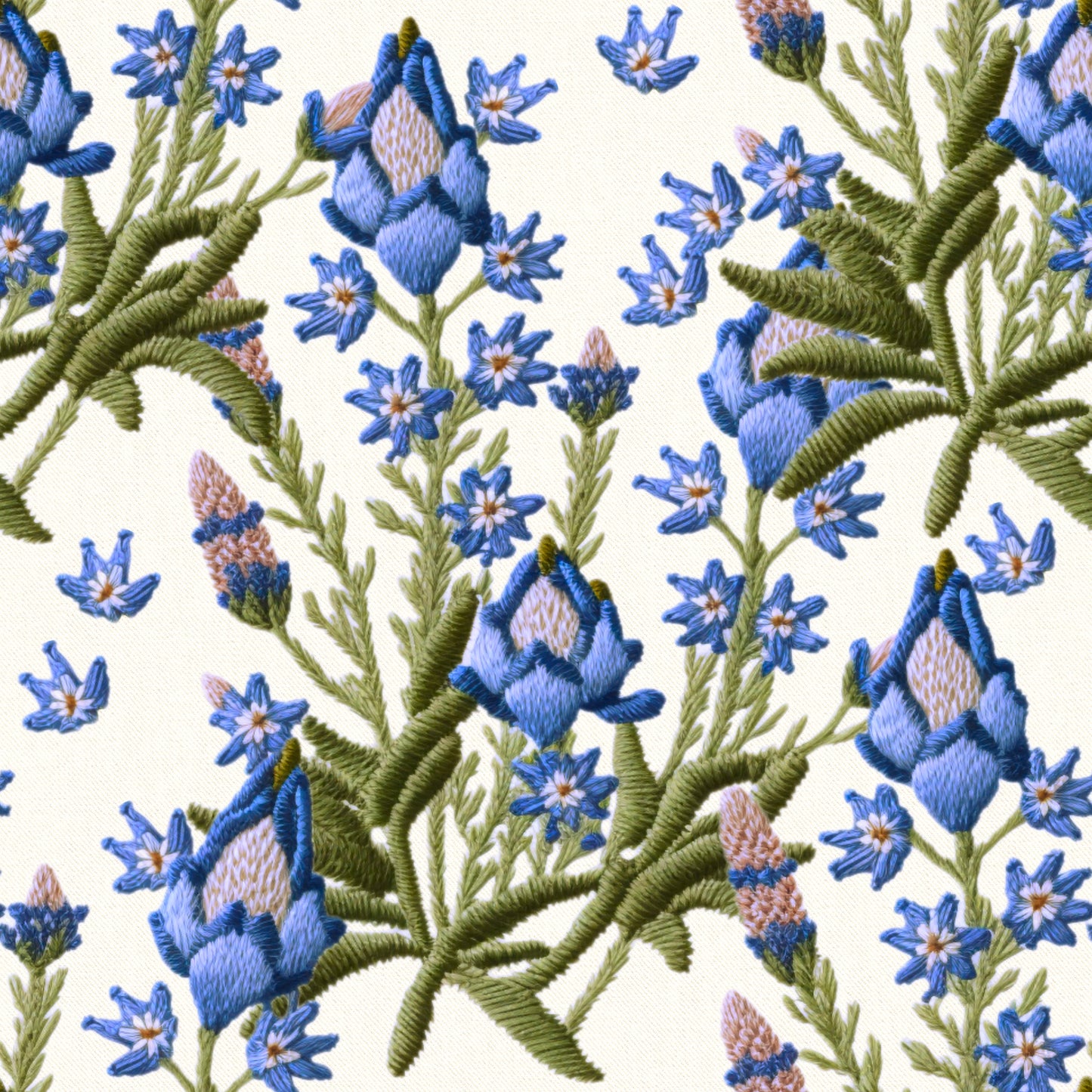 Blue Bonnet Embroidered UPF 50+ Sun Protection, Custom Fabric, Wonderfold/Joymor/Rainbow Baby Canopy