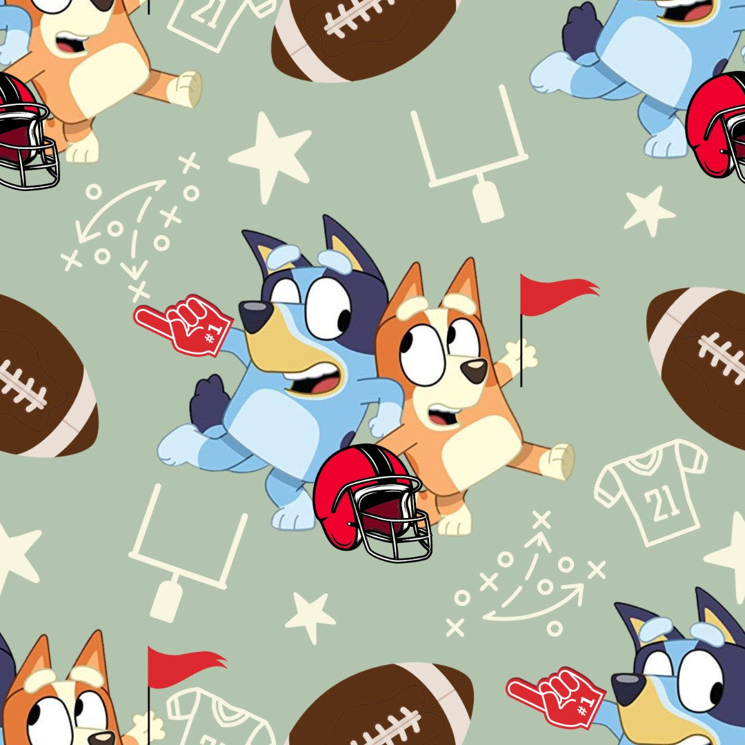 Blue Dog Football UPF 50+ Sun Protection, Custom Fabric, Wonderfold/Joymor/Rainbow Baby Canopy