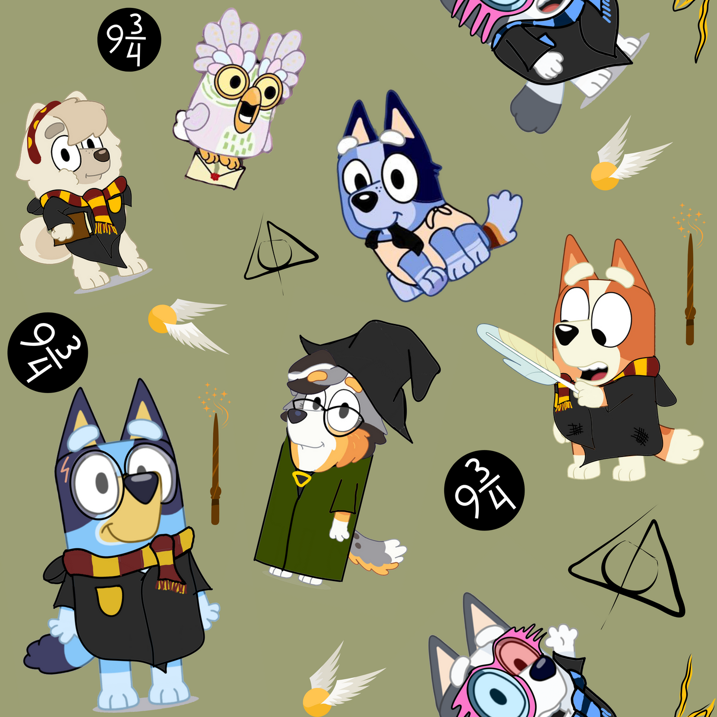 Blue Dog Wizards UPF 50+ Sun Protection, Custom Fabric, Wonderfold/Joymor/Rainbow Baby Canopy