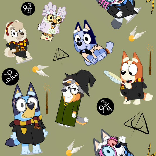 Blue Dog Wizards UPF 50+ Sun Protection, Custom Fabric, Wonderfold/Joymor/Rainbow Baby Canopy