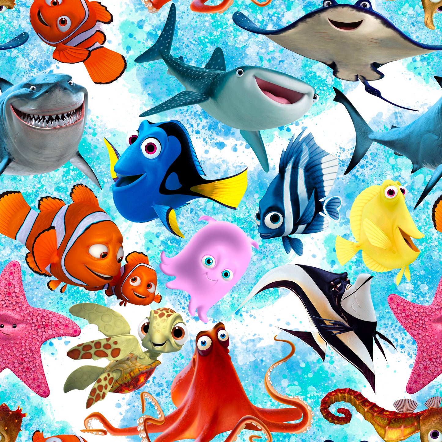 Fish Friends UPF 50+ Sun Protection, Custom Fabric, Wonderfold/Joymor/Rainbow Baby Canopy