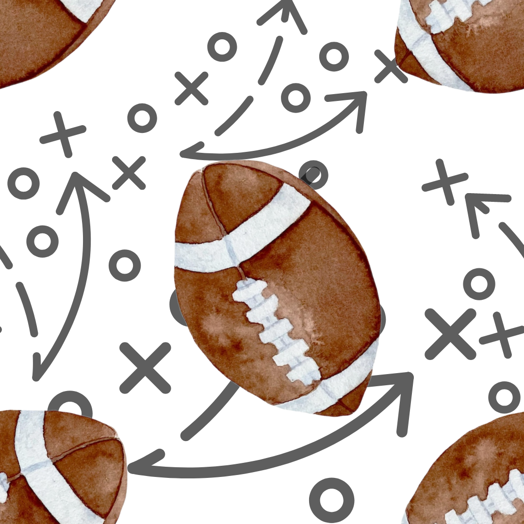 White Football Plays UPF 50+ Sun Protection, Custom Fabric, Wonderfold/Joymor/Rainbow Baby Canopy