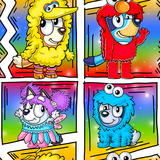 Blue Dog Street UPF 50+ Sun Protection, Custom Fabric, Wonderfold/Joymor/Rainbow Baby Canopy