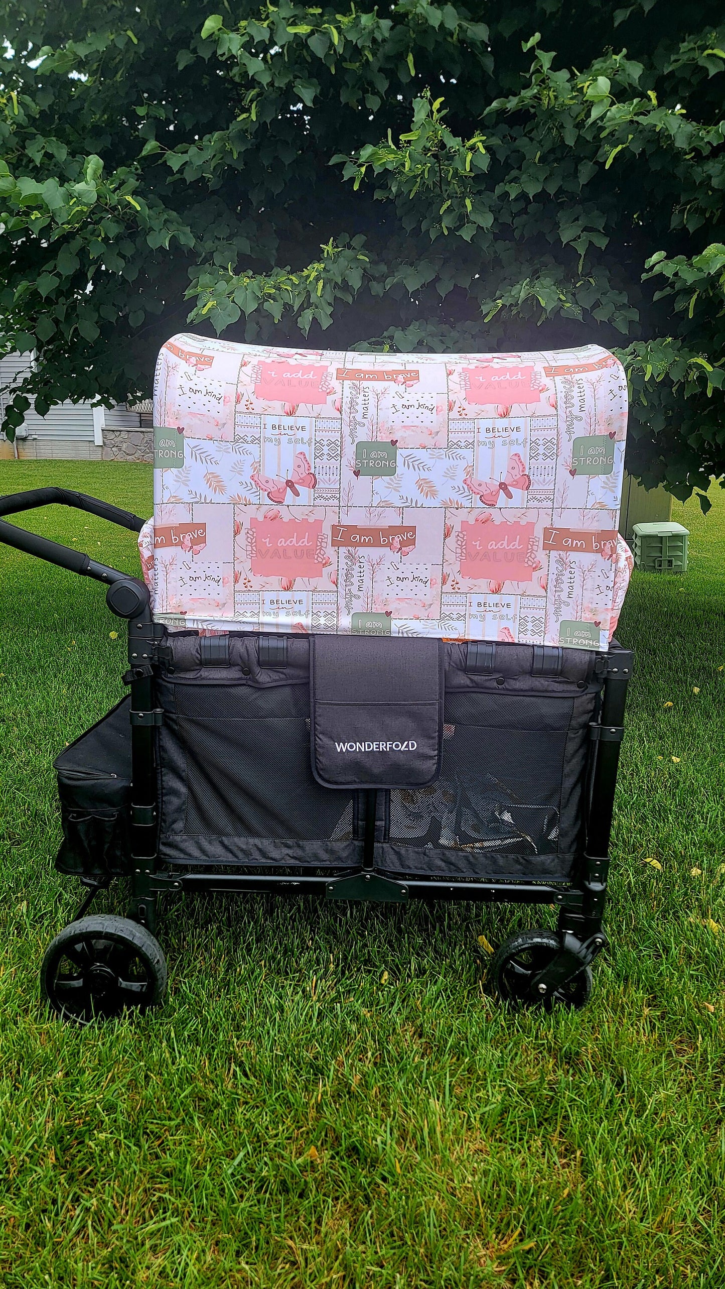 I AM UPF 50+ Sun Protection, Custom Fabric, Wonderfold/Joymor/Rainbow Baby Canopy