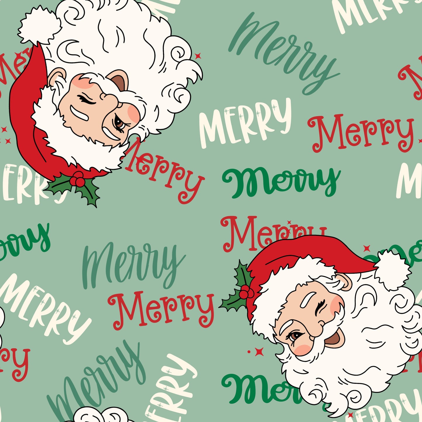 Merry Santa UPF 50+ Sun Protection, Custom Fabric, Wonderfold/Joymor/Rainbow Baby Canopy