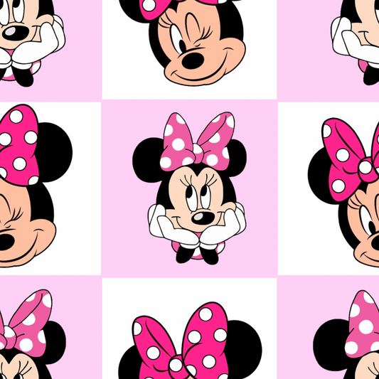 Girl Mouse Checkers Floral UPF 50+ Sun Protection, Custom Fabric, Wonderfold/Joymor/Rainbow Baby Canopy