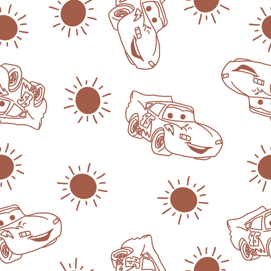 Boho Racecars UPF 50+ Sun Protection, Custom Fabric, Wonderfold/Joymor/Rainbow Baby Canopy