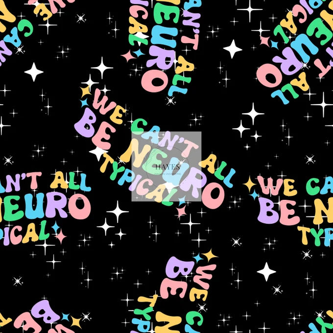 Cant all be Neurotypical Bright UPF 50+ Sun Protection, Custom Fabric, Wonderfold/Joymor/Rainbow Baby Canopy