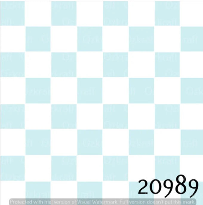 Blue and White Checker UPF 50+ Sun Protection, Custom Fabric, Wonderfold/Joymor/Rainbow Baby Canopy