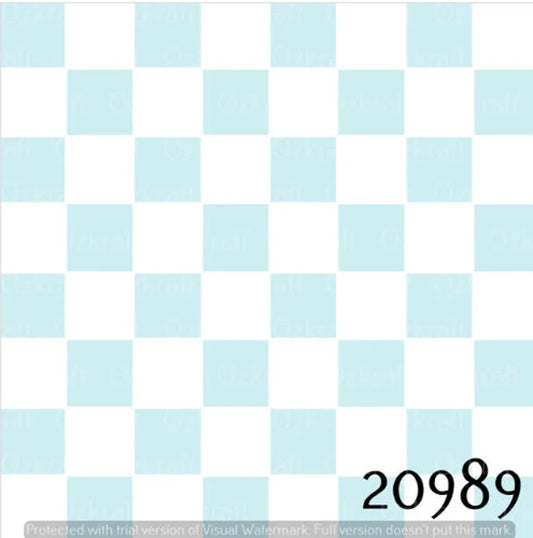 Blue and White Checker UPF 50+ Sun Protection, Custom Fabric, Wonderfold/Joymor/Rainbow Baby Canopy