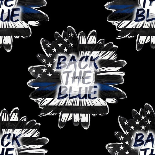 Back the Blue UPF 50+ Sun Protection, Custom Fabric, Wonderfold/Joymor/Rainbow Baby Canopy