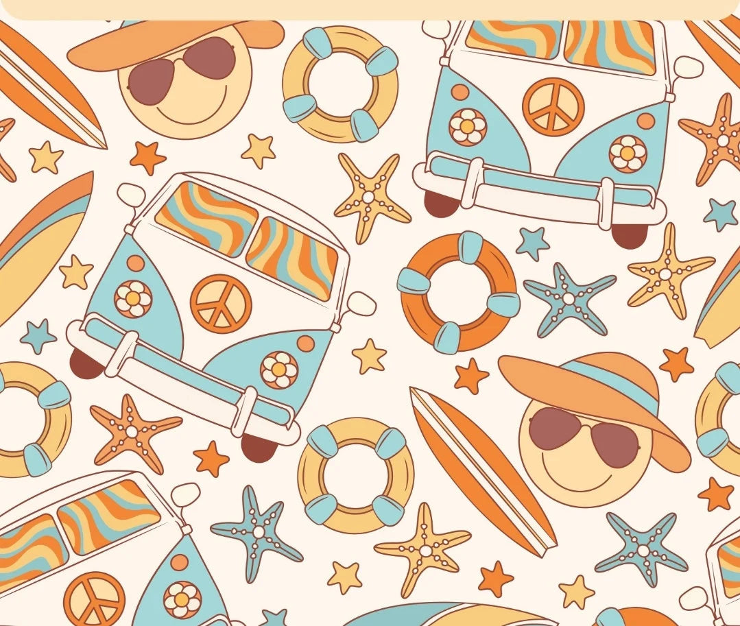 VW Beach UPF 50+ Sun Protection, Custom Fabric, Wonderfold/Joymor/Rainbow Baby Canopy