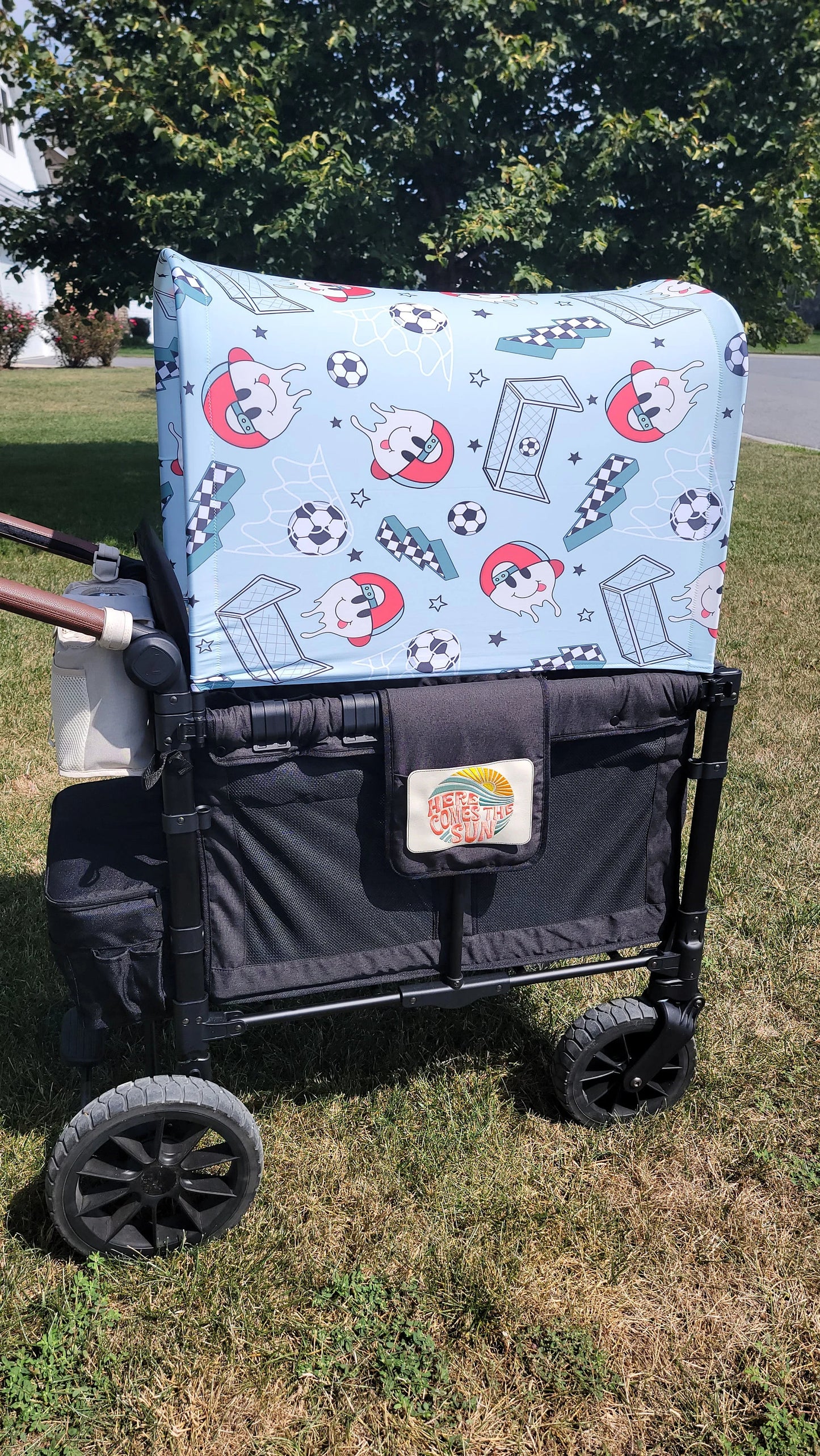 Soccer Goal UPF 50+ Sun Protection, Custom Fabric, Wonderfold/Joymor/Rainbow Baby Canopy