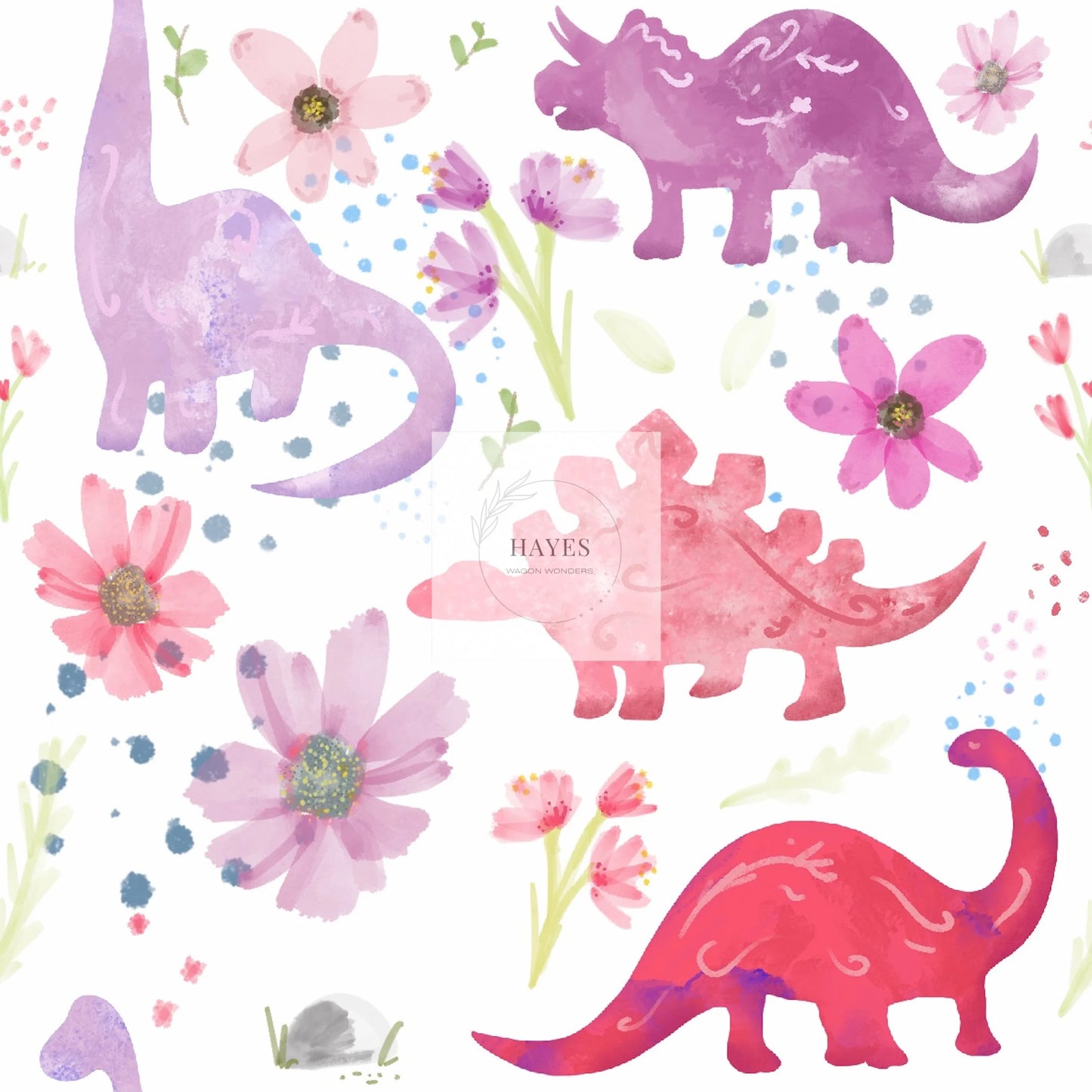 Girly Dinosaurs UPF 50+ Sun Protection, Custom Fabric, Wonderfold/Joymor/Rainbow Baby Canopy