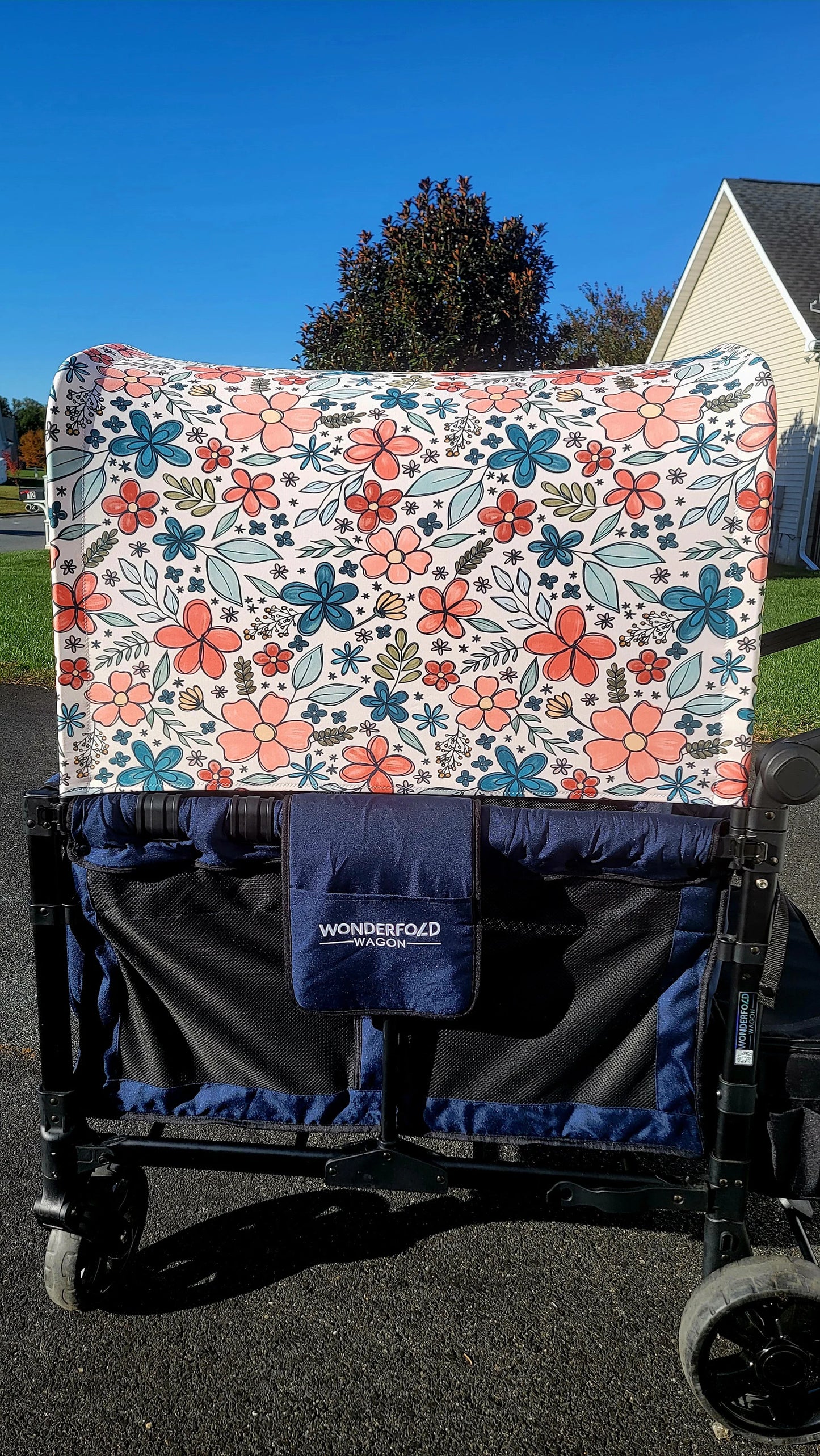 Sketchy Floral UPF 50+ Sun Protection, Custom Fabric, Wonderfold/Joymor/Rainbow Baby Canopy