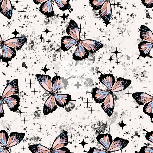 Splatter Butterfly UPF 50+ Sun Protection, Custom Fabric, Wonderfold/Joymor/Rainbow Baby Canopy