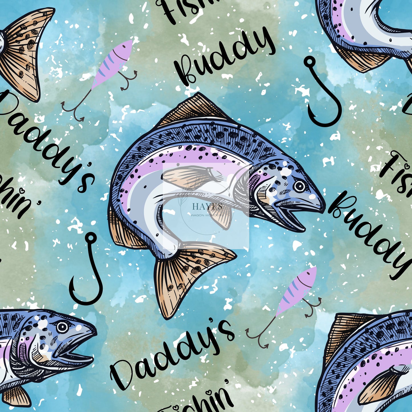 Daddy's Fishin' Buddy UPF 50+ Sun Protection, Custom Fabric, Wonderfold/Joymor/Rainbow Baby Canopy