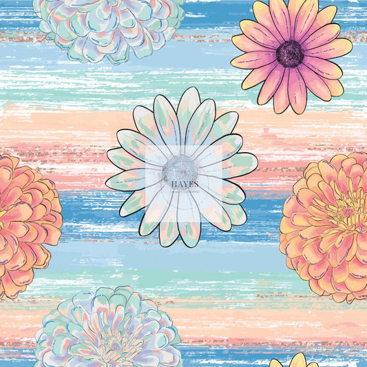 Brushstroke Flowers Smiley UPF 50+ Sun Protection, Custom Fabric, Wonderfold/Joymor/Rainbow Baby Canopy