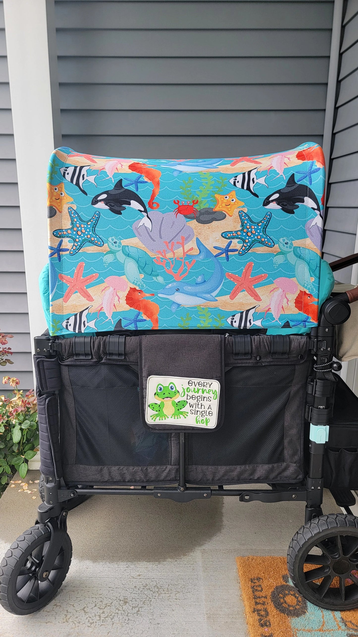 Under the Sea UPF 50+ Sun Protection, Custom Fabric, Wonderfold/Joymor/Rainbow Baby Canopy