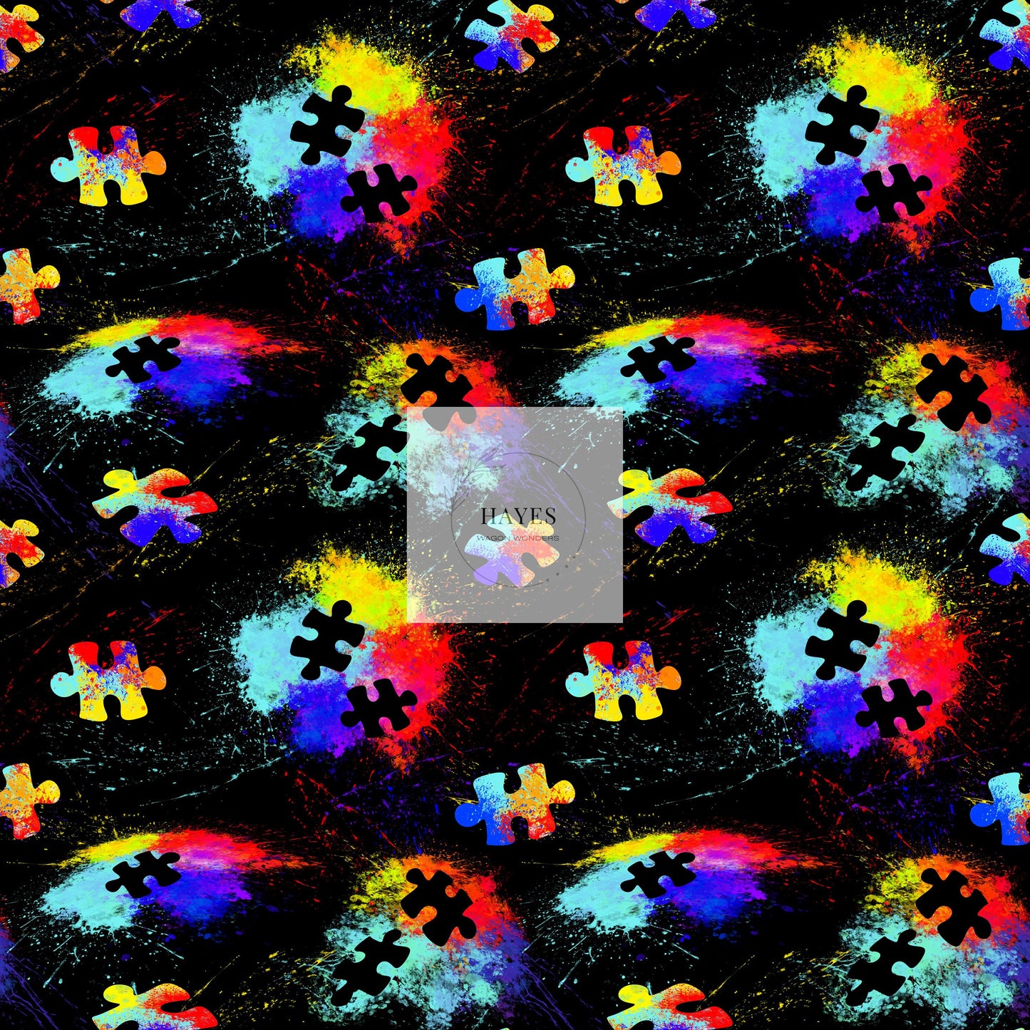 Autism Splatter UPF 50+ Sun Protection, Custom Fabric, Wonderfold/Joymor/Rainbow Baby Canopy