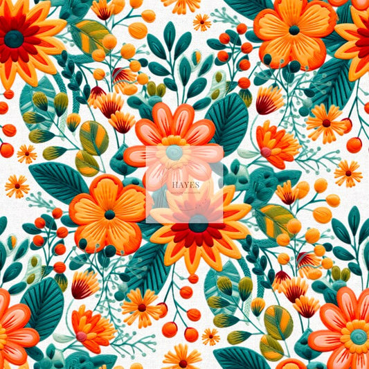 Teal and Orange Embroidered UPF 50+ Sun Protection, Custom Fabric, Wonderfold/Joymor/Rainbow Baby Canopy