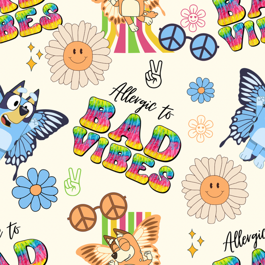 Retro Blue Dog UPF 50+ Sun Protection, Custom Fabric, Wonderfold/Joymor/Rainbow Baby Canopy