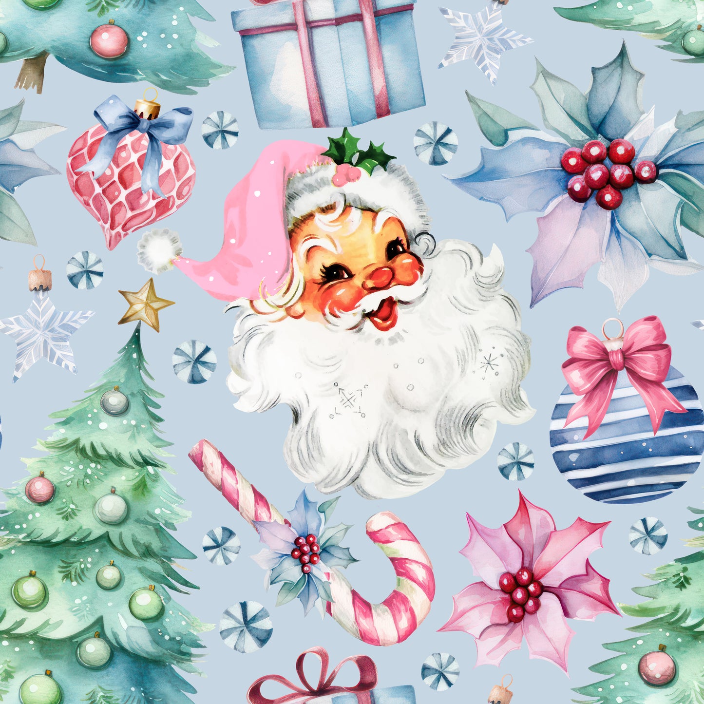 Blue Santa UPF 50+ Sun Protection, Custom Fabric, Wonderfold/Joymor/Rainbow Baby Canopy