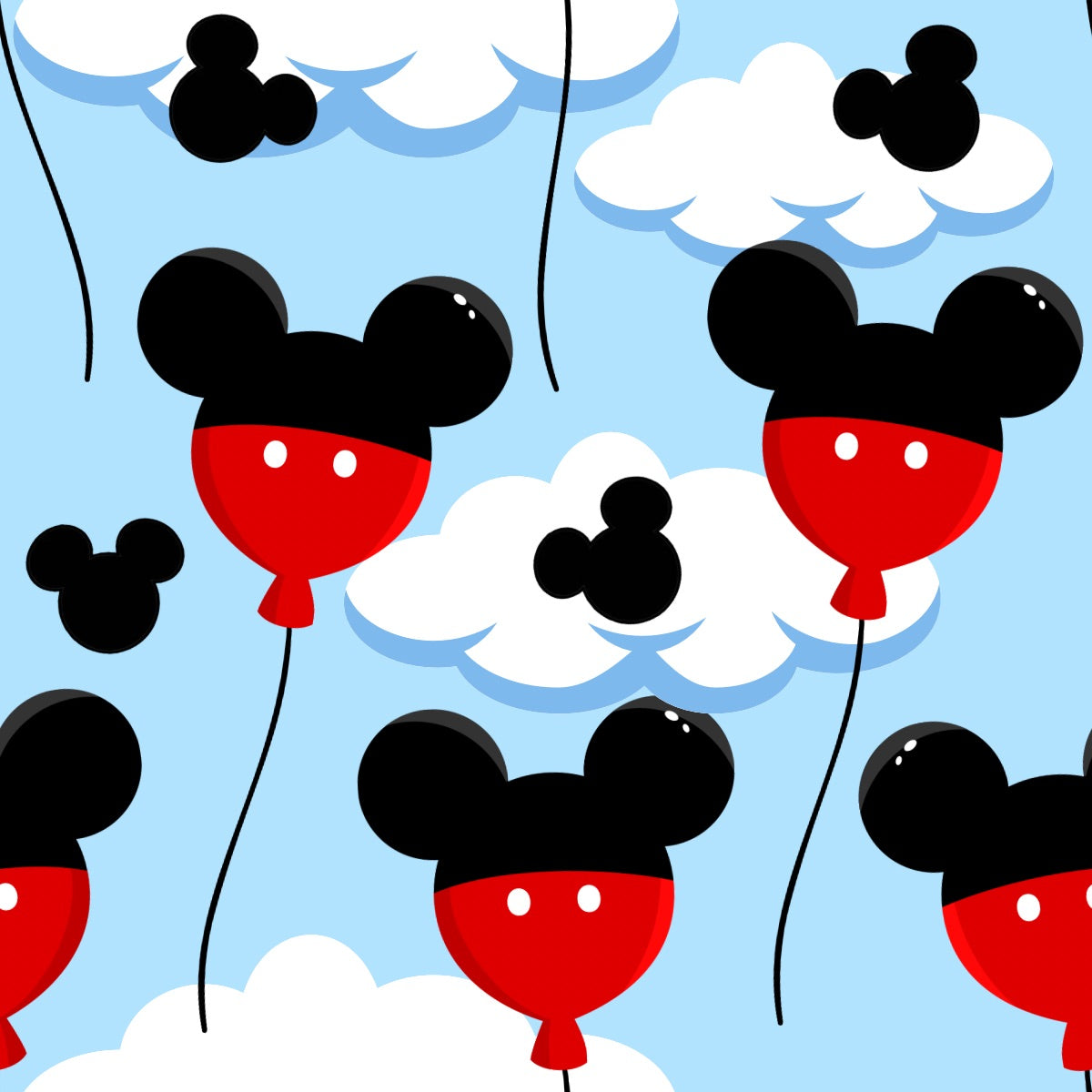 Mouse Balloons UPF 50+ Sun Protection, Custom Fabric, Wonderfold/Joymor/Rainbow Baby Canopy