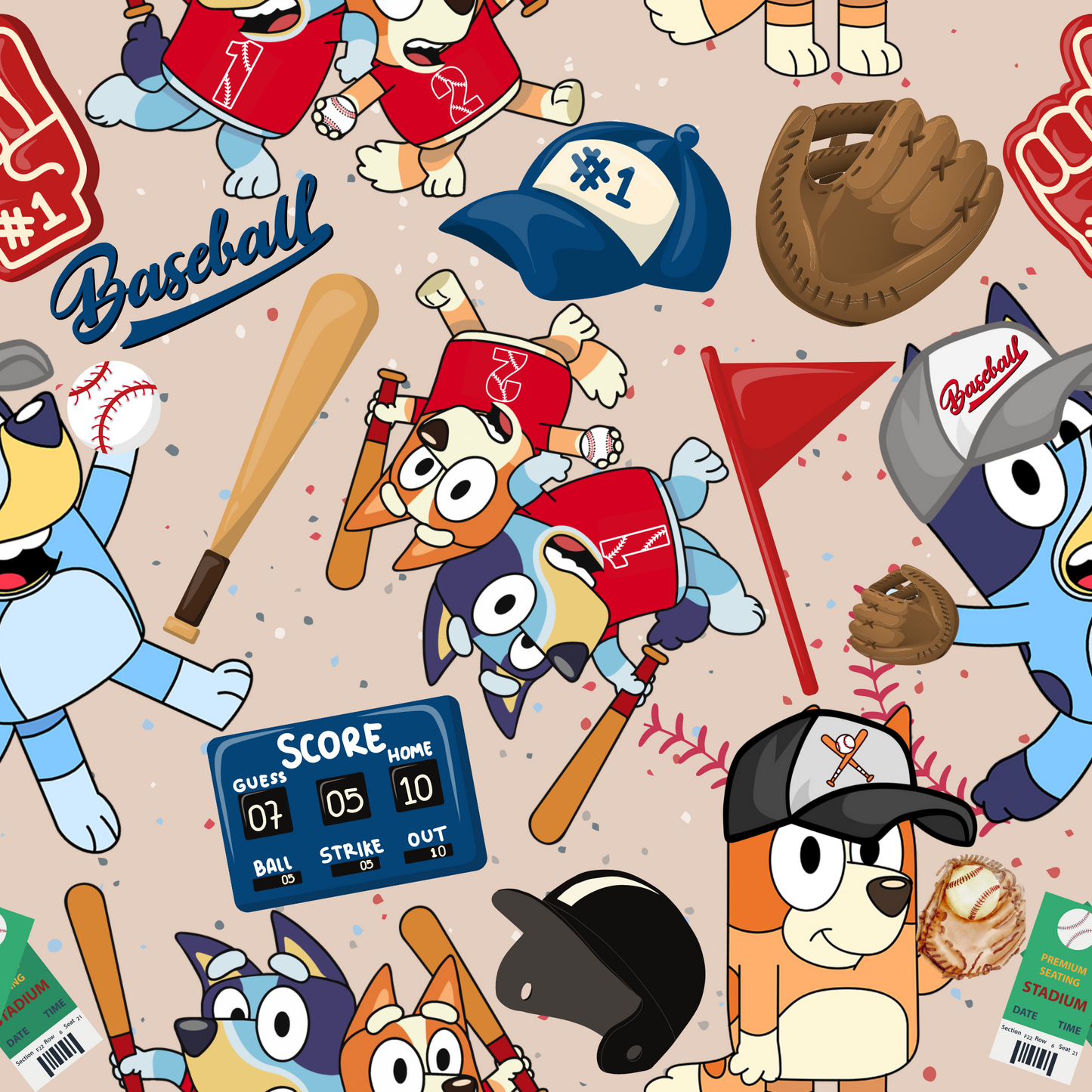 Blue Dog Baseball UPF 50+ Sun Protection, Custom Fabric, Wonderfold/Joymor/Rainbow Baby Canopy