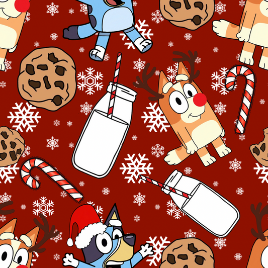 Blue Dog Milk and Cookies UPF 50+ Sun Protection, Custom Fabric, Wonderfold/Joymor/Rainbow Baby Canopy