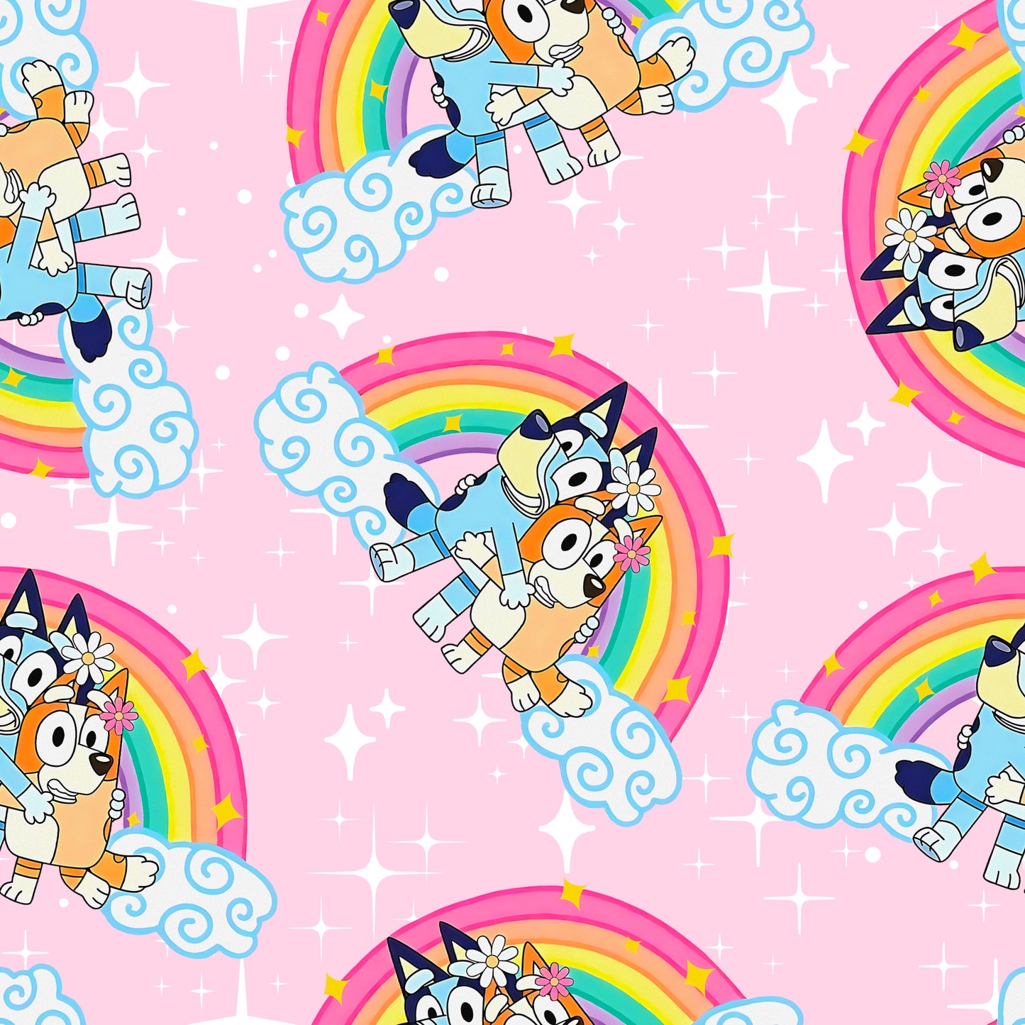 Blue Dog Sparkle UPF 50+ Sun Protection, Custom Fabric, Wonderfold/Joymor/Rainbow Baby Canopy