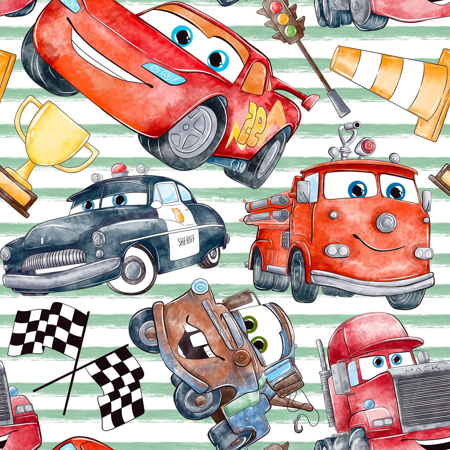 Racecars Stripes UPF 50+ Sun Protection, Custom Fabric, Wonderfold/Joymor/Rainbow Baby Canopy