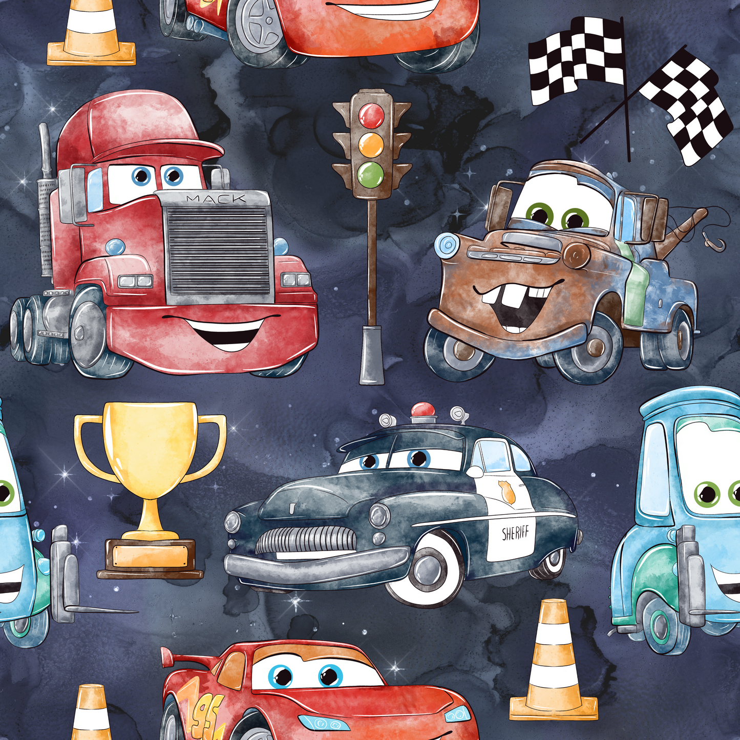 Racecars Galaxy UPF 50+ Sun Protection, Custom Fabric, Wonderfold/Joymor/Rainbow Baby Canopy