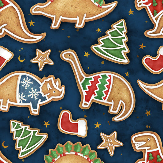 Christmas Dino Cookies UPF 50+ Sun Protection, Custom Fabric, Wonderfold/Joymor/Rainbow Baby Canopy