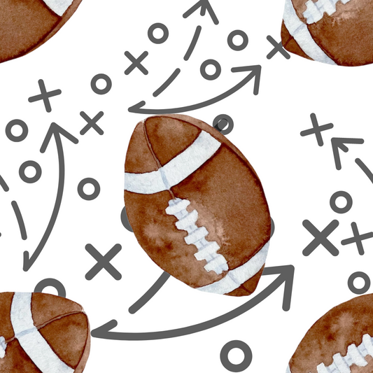 White Football Plays UPF 50+ Sun Protection, Custom Fabric, Wonderfold/Joymor/Rainbow Baby Canopy