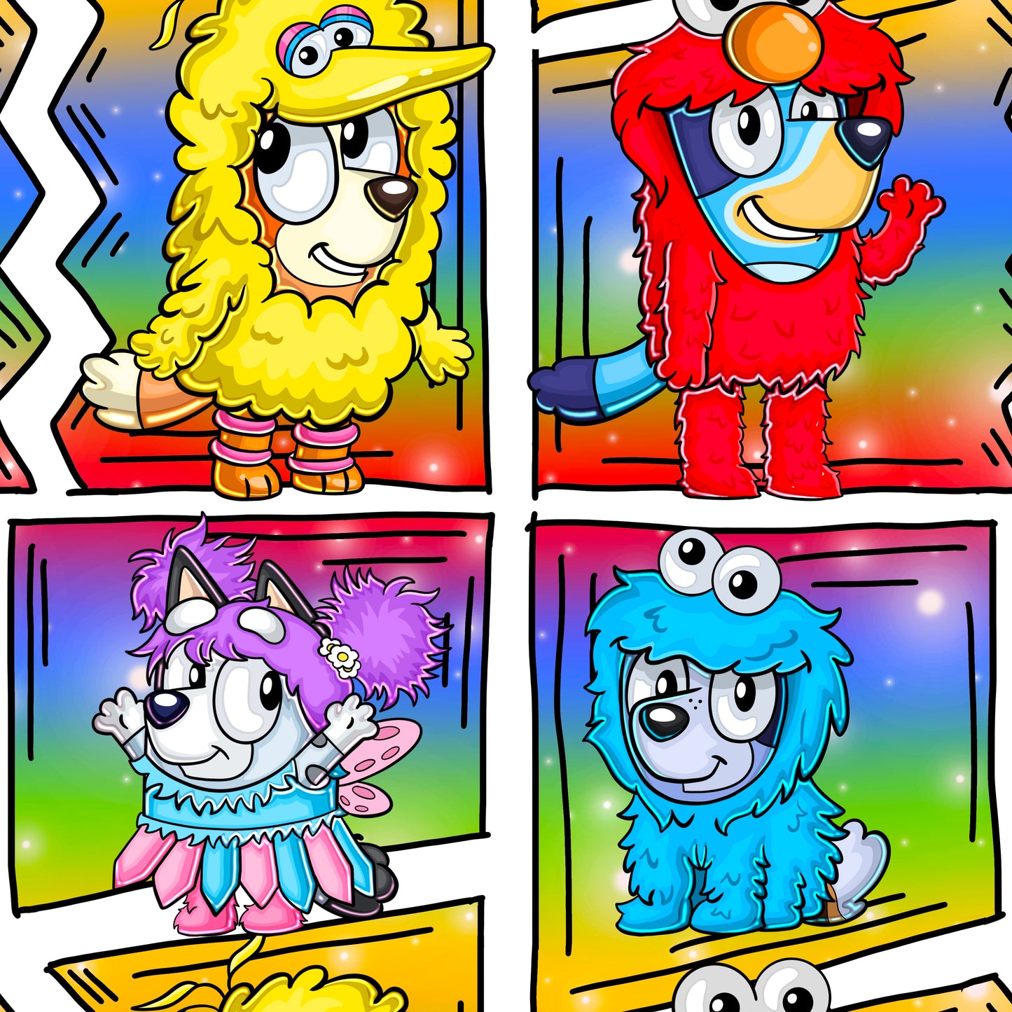 Blue Dog Street UPF 50+ Sun Protection, Custom Fabric, Wonderfold/Joymor/Rainbow Baby Canopy