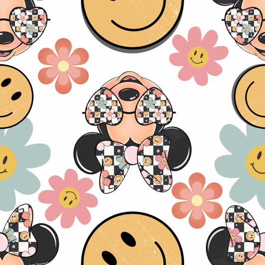 Retro Pink Mouse UPF 50+ Sun Protection, Custom Fabric, Wonderfold/Joymor/Rainbow Baby Canopy