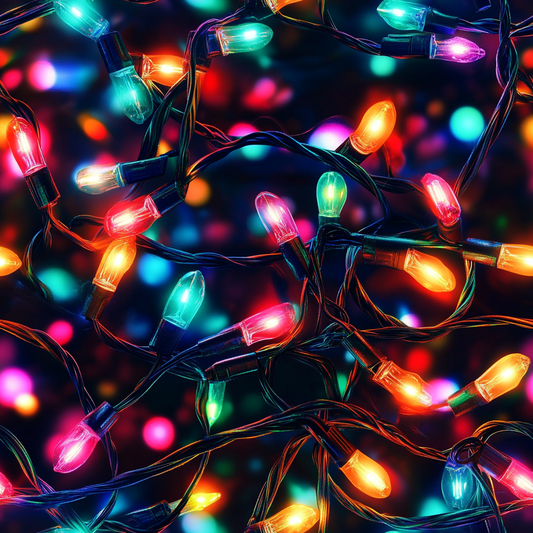 Christmas String Lights UPF 50+ Sun Protection, Custom Fabric, Wonderfold/Joymor/Rainbow Baby Canopy