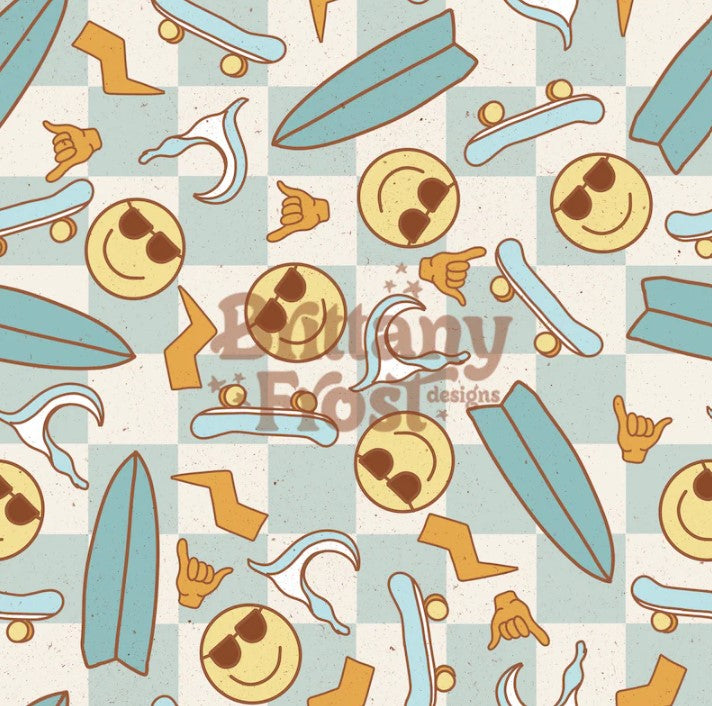 Retro Smiley Face UPF 50+ Sun Protection, Custom Fabric, Wonderfold/Joymor/Rainbow Baby Canopy