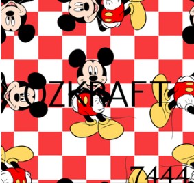 Red Check Mouse UPF 50+ Sun Protection, Custom Fabric, Wonderfold/Joymor/Rainbow Baby Canopy