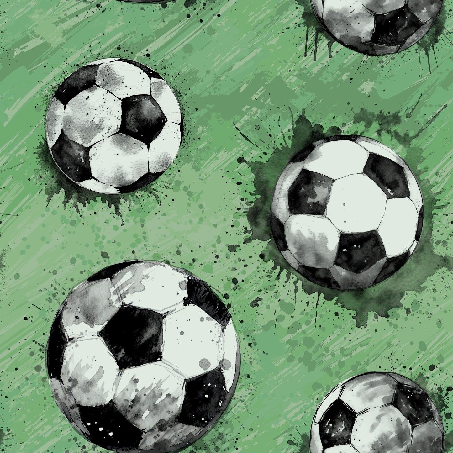 Watercolor Soccer UPF 50+ Sun Protection, Custom Fabric, Wonderfold/Joymor/Rainbow Baby Canopy