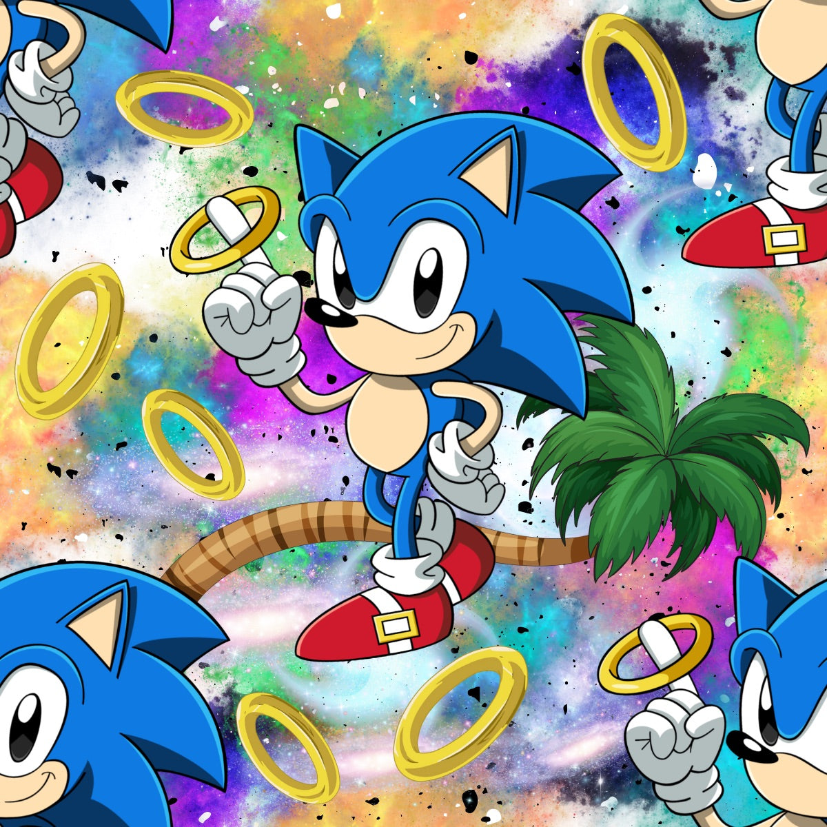 Blue Hedgehog UPF 50+ Sun Protection, Custom Fabric, Wonderfold/Joymor/Rainbow Baby Canopy