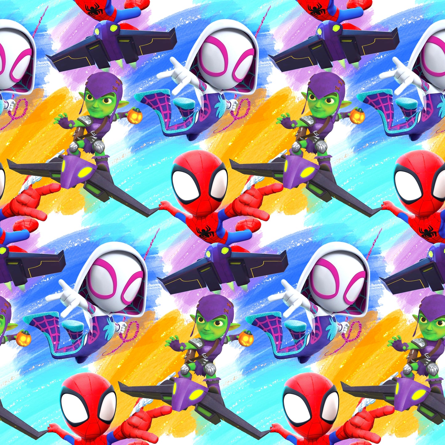 Super Spider and Friends UPF 50+ Sun Protection, Custom Fabric, Wonderfold/Joymor/Rainbow Baby Canopy