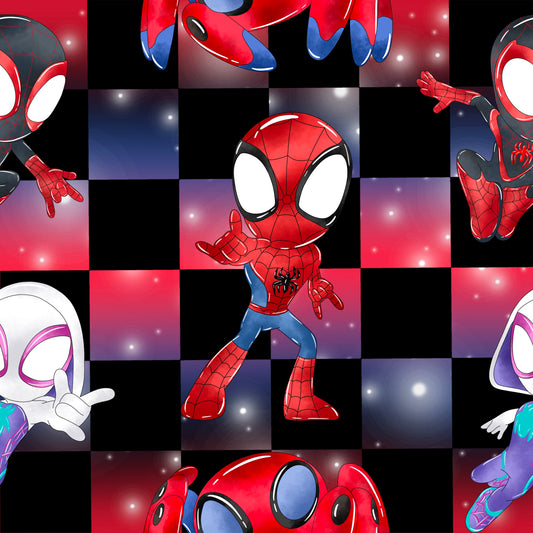 Checker Superhero UPF 50+ Sun Protection, Custom Fabric, Wonderfold/Joymor/Rainbow Baby Canopy