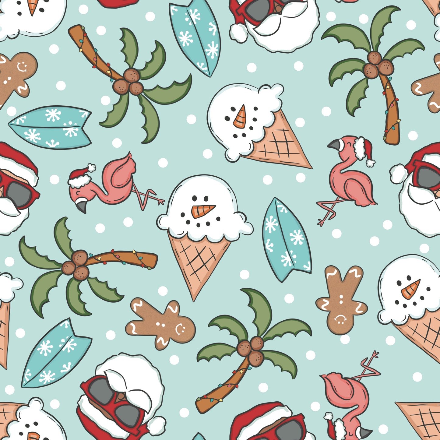 Tropical Christmas UPF 50+ Sun Protection, Custom Fabric, Wonderfold/Joymor/Rainbow Baby Canopy