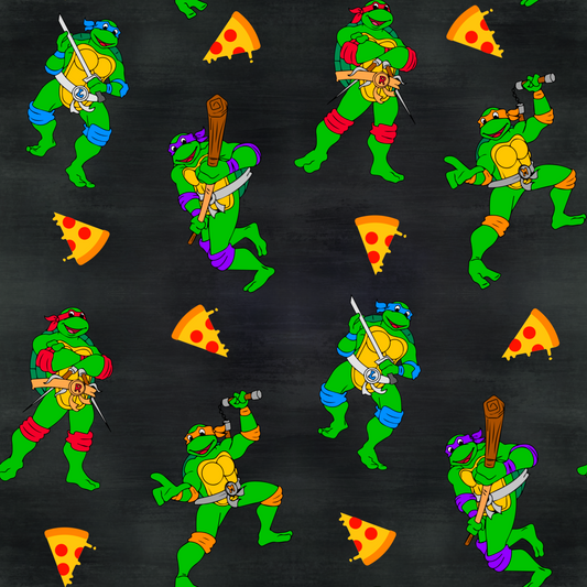 Pizza Turtles UPF 50+ Sun Protection, Custom Fabric, Wonderfold/Joymor/Rainbow Baby Canopy