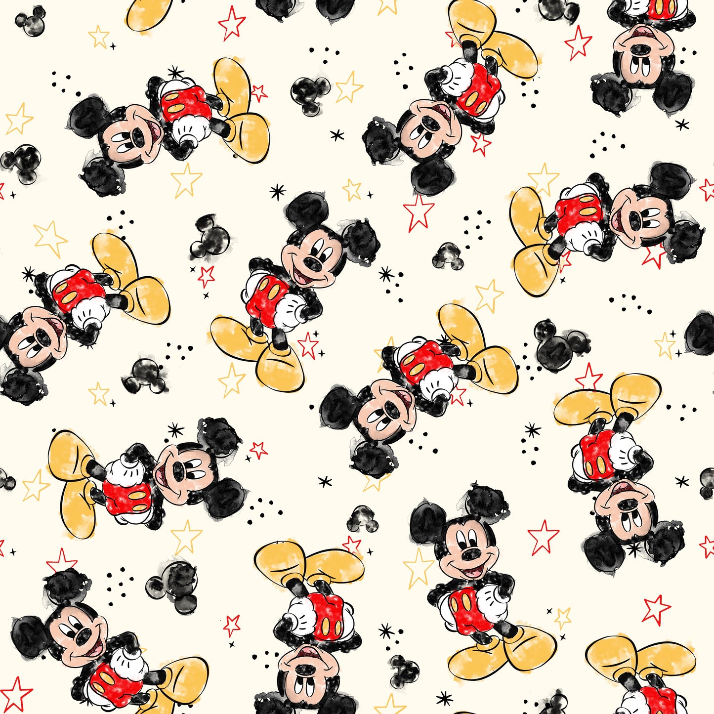 Watercolor Mouse UPF 50+ Sun Protection, Custom Fabric, Wonderfold/Joymor/Rainbow Baby Canopy