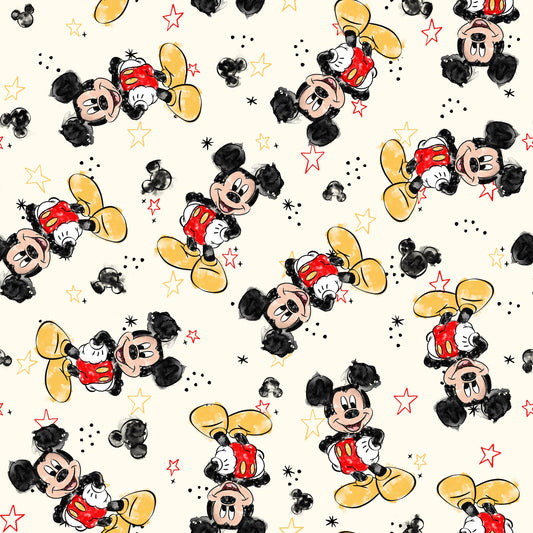 Watercolor Mouse UPF 50+ Sun Protection, Custom Fabric, Wonderfold/Joymor/Rainbow Baby Canopy